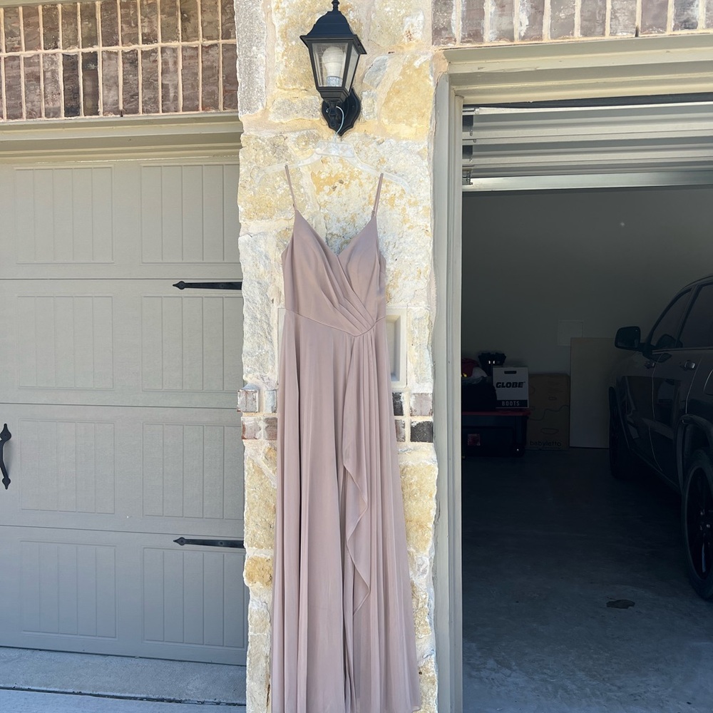 Elegant Tan Maxi Dress